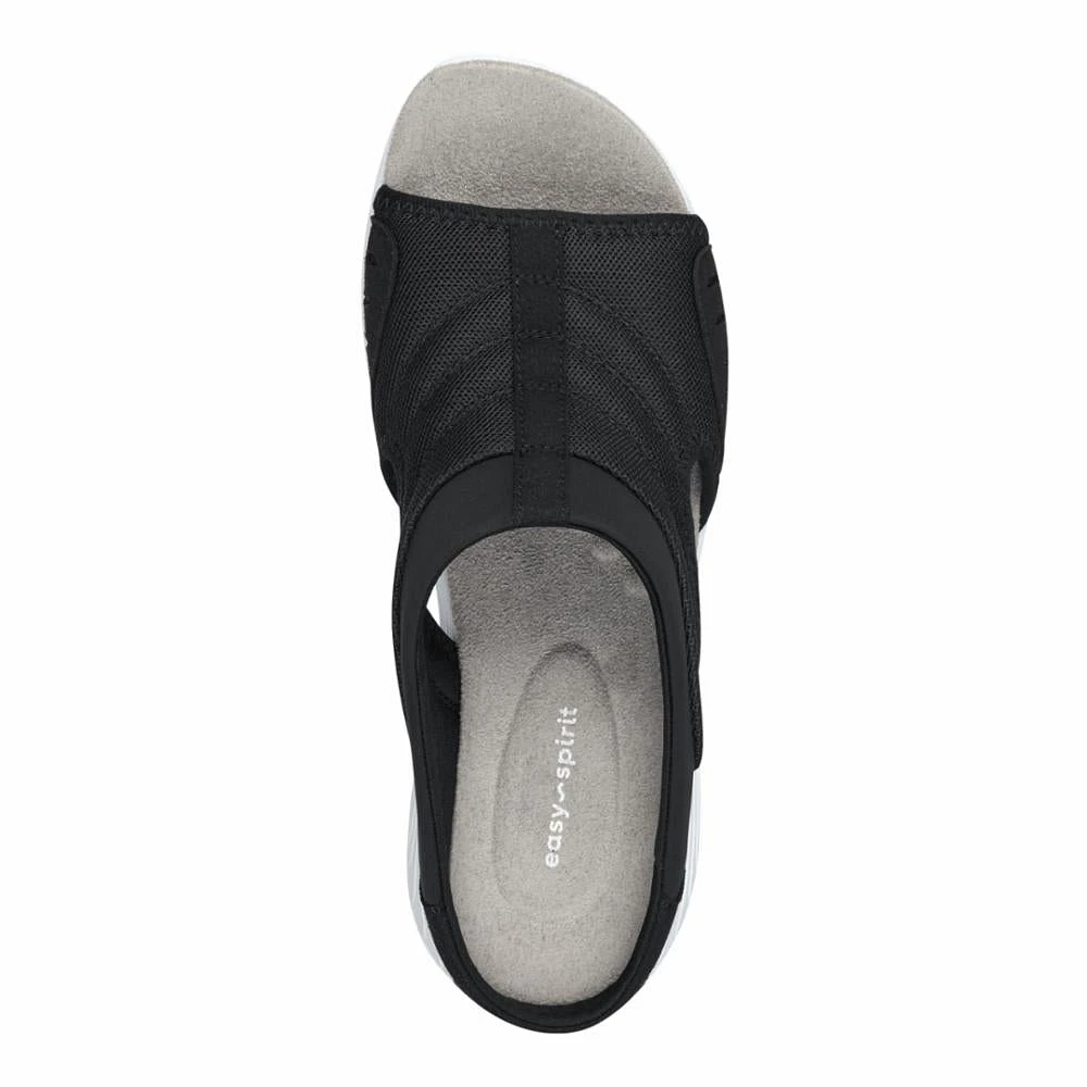 Traciee2 - Jet Black Wide Mesh Micro Suede