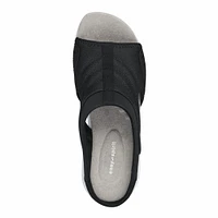 Traciee2 - Jet Black Wide Mesh Micro Suede