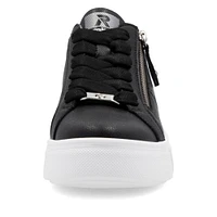 Black Lace Up Side Zip