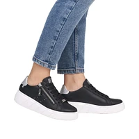 Black Lace Up Side Zip