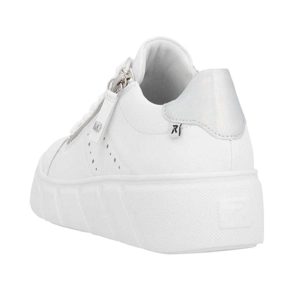 White Lace Up Side Zip
