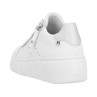 White Lace Up Side Zip