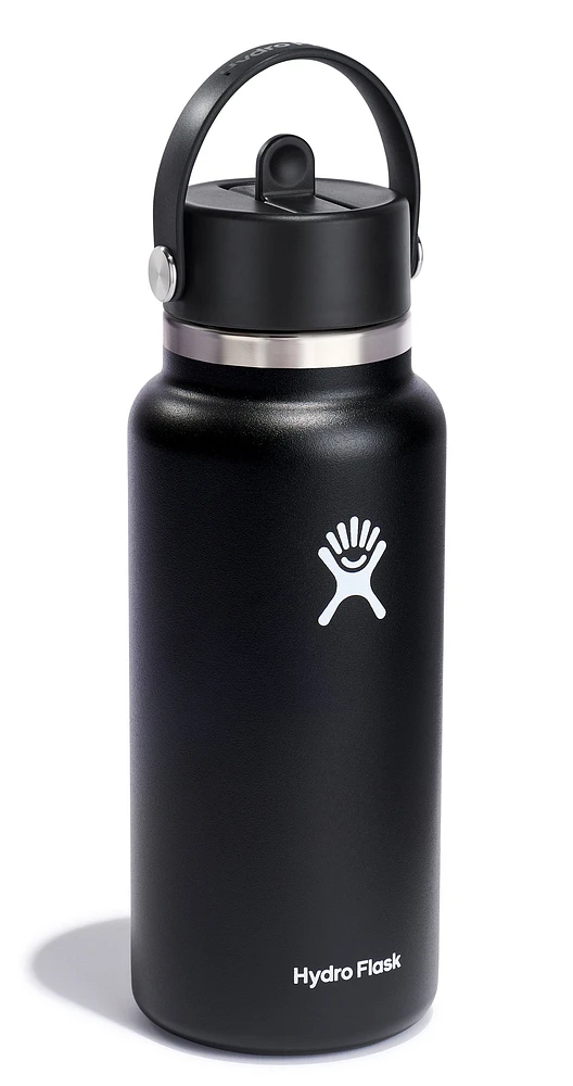 32oz Wide Flex Straw Cap Black