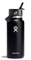32oz Wide Flex Straw Cap Black