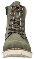 Green Warmlined Lace Up Boot