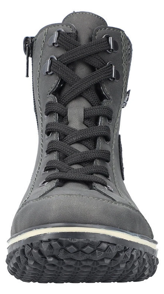 Anthracite Warm Lined Lace Up Boot