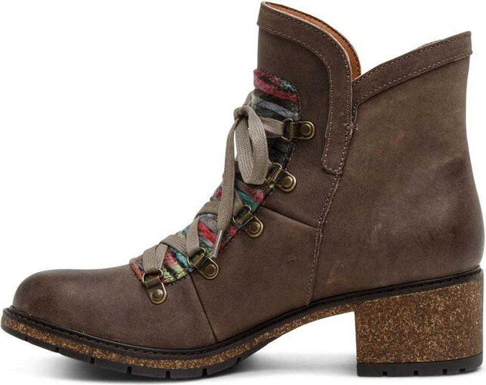 Joleen Dark Taupe Lace Up Boot