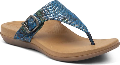 Rita Adjustable Thong Sandal Blue Snake