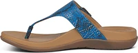 Rita Adjustable Thong Sandal Blue Snake