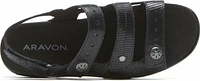 Power Comfort Sandals Three Strap Black
