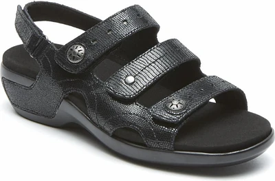Power Comfort Sandals Three Strap Black