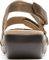 Power Comfort Sandals Three Strap Metallic