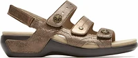 Power Comfort Sandals Three Strap Metallic