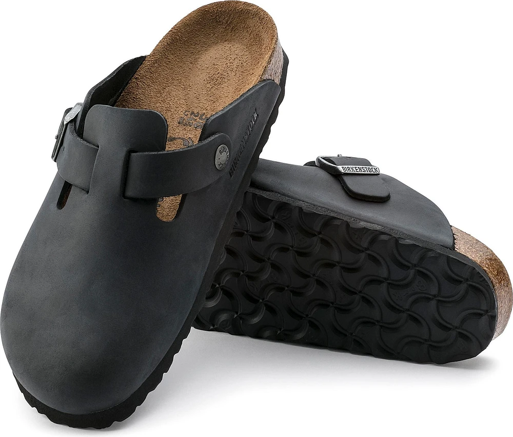 Boston Oiled Leather Black - Narrow