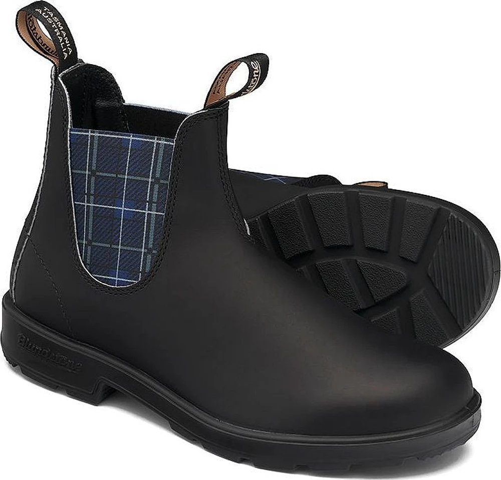 Blundstone 2102 - Original Black With Navy Tartan Elastic