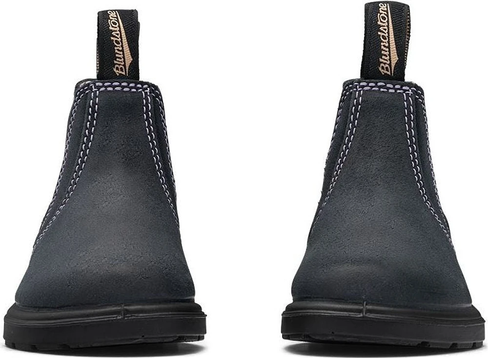 Blundstone 2195 - Kids Suede Navy With Pale Pink Elastic