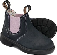 Blundstone 2195 - Kids Suede Navy With Pale Pink Elastic