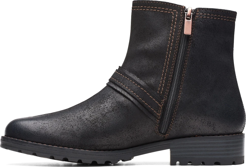 Aspra Buckle Black Suede