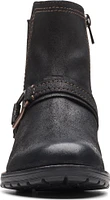 Aspra Buckle Black Suede