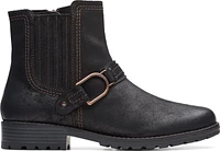 Aspra Buckle Black Suede