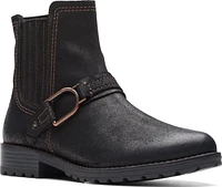 Aspra Buckle Black Suede