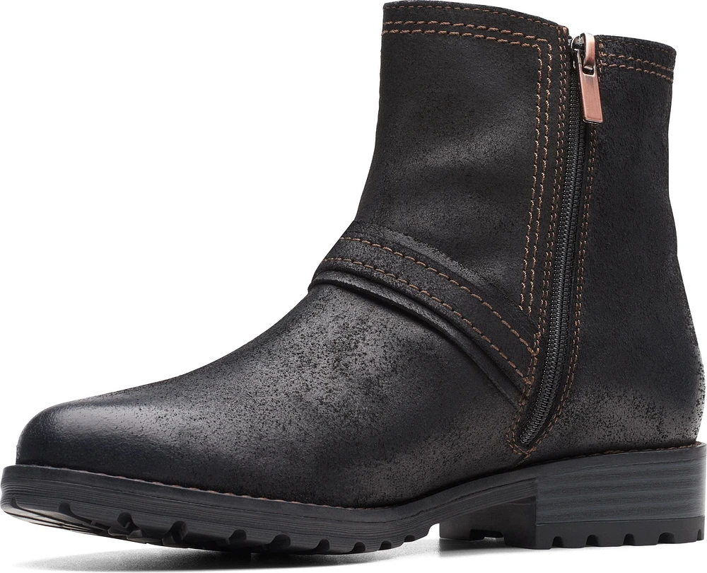 Aspra Buckle Black Suede