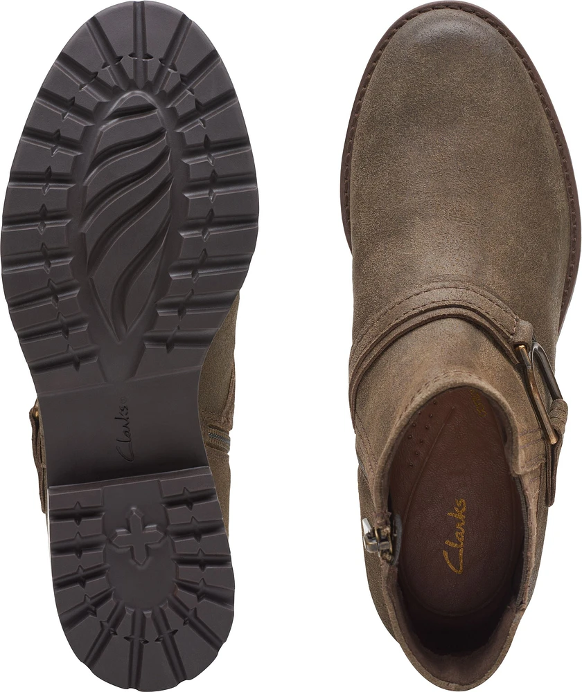 Aspra Buckle Dark Olive Suede
