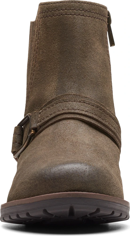 Aspra Buckle Dark Olive Suede