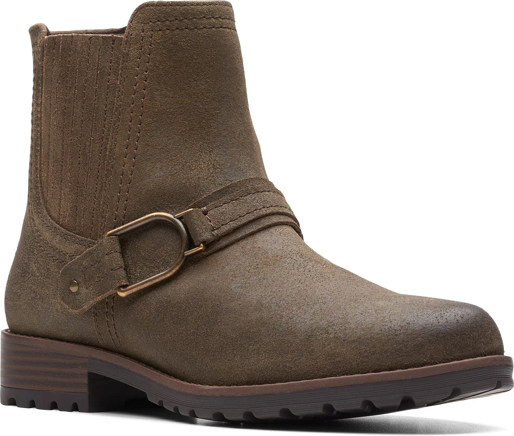 Aspra Buckle Dark Olive Suede