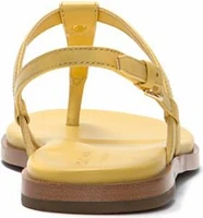 Flora Thong Sunset Gold Leather Yellow