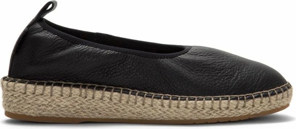 Cloudfeel Espradrille Leather Natural Black