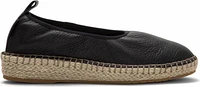 Cloudfeel Espradrille Leather Natural Black