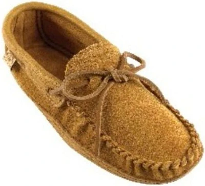 Mens Dark Tan Suede Cow Hide Trim - Made Canada
