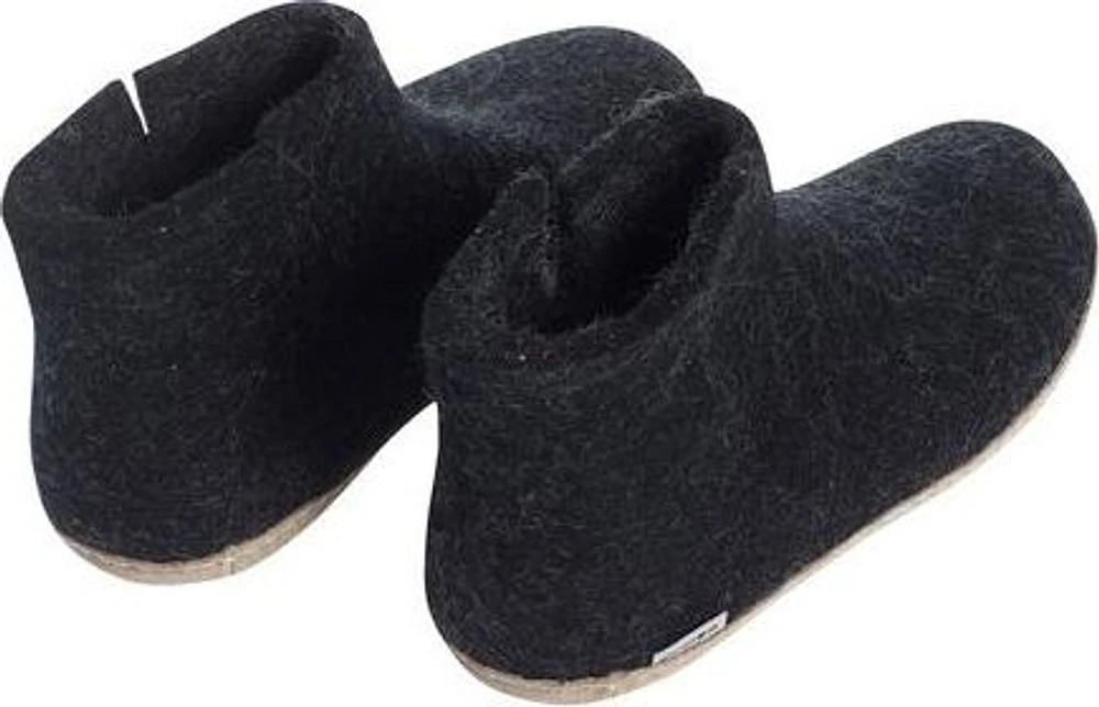 Wool Felt Boot Leather Sole Charcoal
