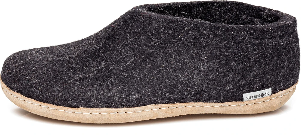 Wool Felt Shoe Leather Sole Charcoal