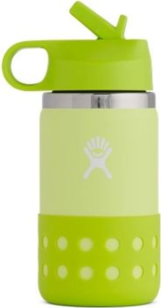 12oz Kids Wide Mouth Straw Lid & Boot Honeydew/Jungle