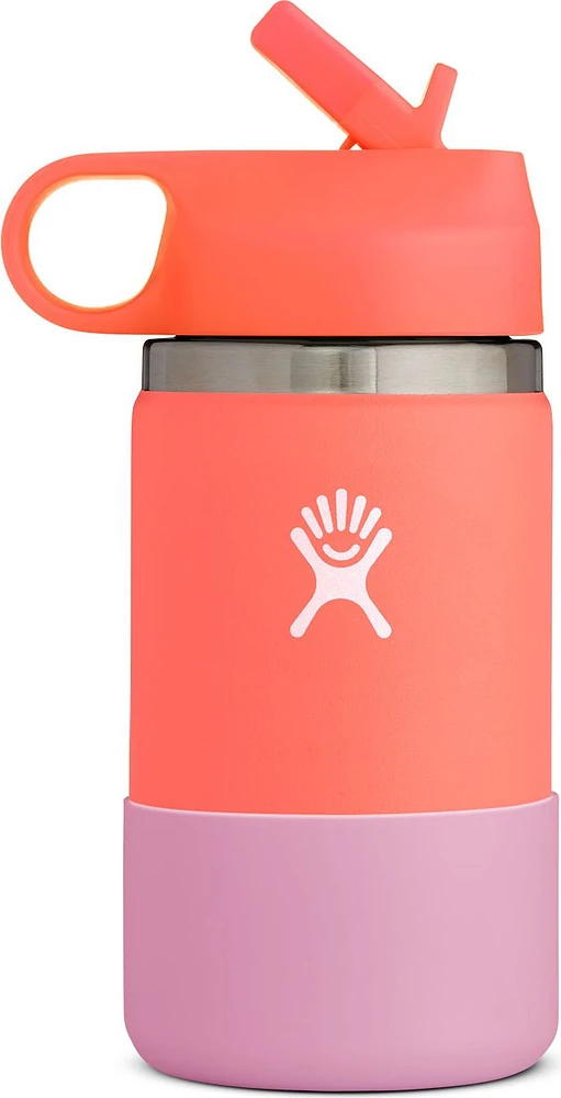 12oz Kids Wide Straw Lid & Boot Hibiscus