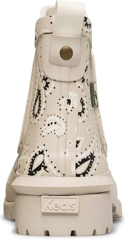 Rowan Rain Boot Paisley Print Latte