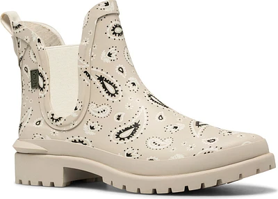 Rowan Rain Boot Paisley Print Latte