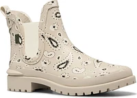 Rowan Rain Boot Paisley Print Latte