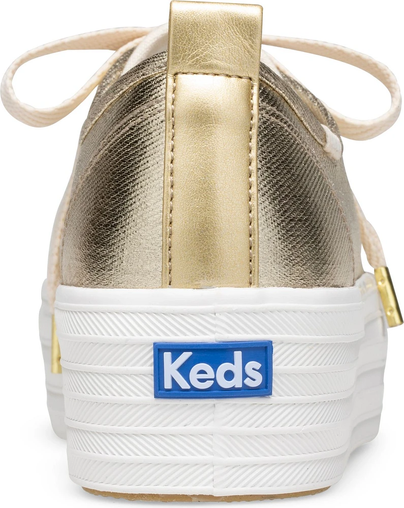 Triple Up Metallic Twill Light Gold