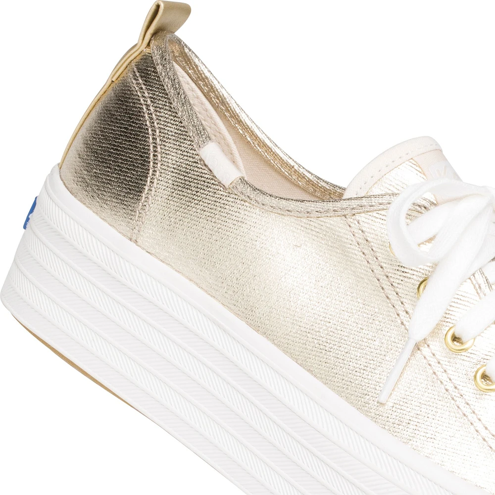 Triple Up Metallic Twill Light Gold