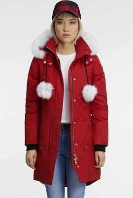 Ladies Stirling Parka Red-natural