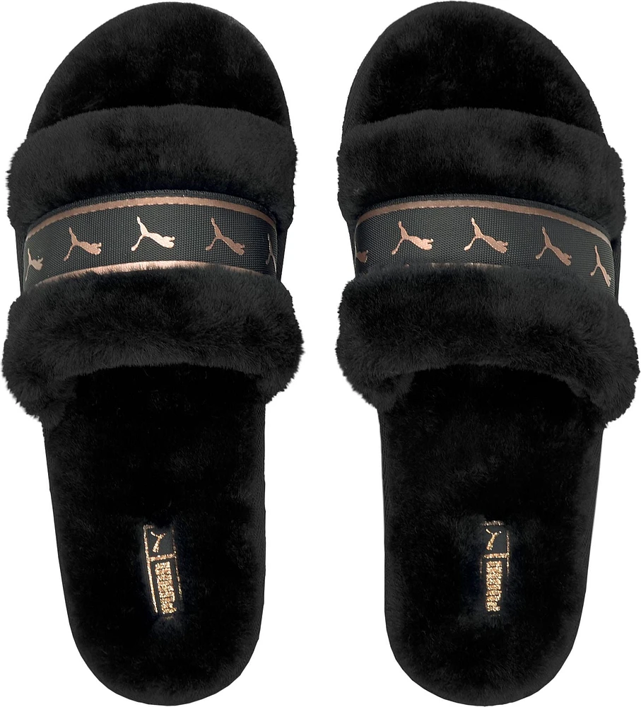 Fluff Slide V2 Black/Rose Gold