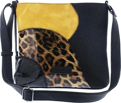 Purse Black W/ Yellow/Leopard