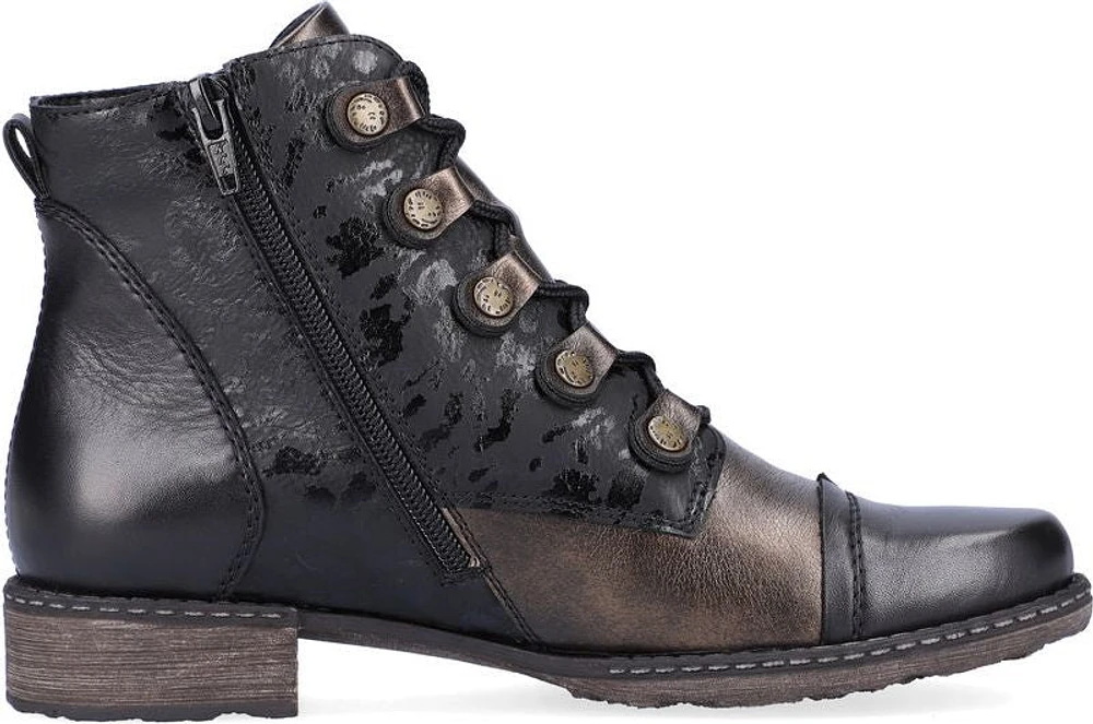 Black Lace Up Fur Lined