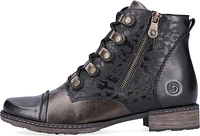 Black Lace Up Fur Lined