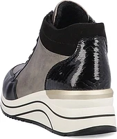 Black Lace Up Fur Lined