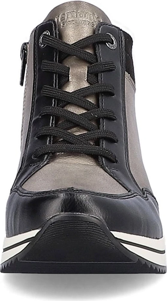 Black Lace Up Fur Lined