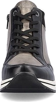 Black Lace Up Fur Lined